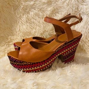 Beautiful Colorful Platform Sandals Made in Brazil